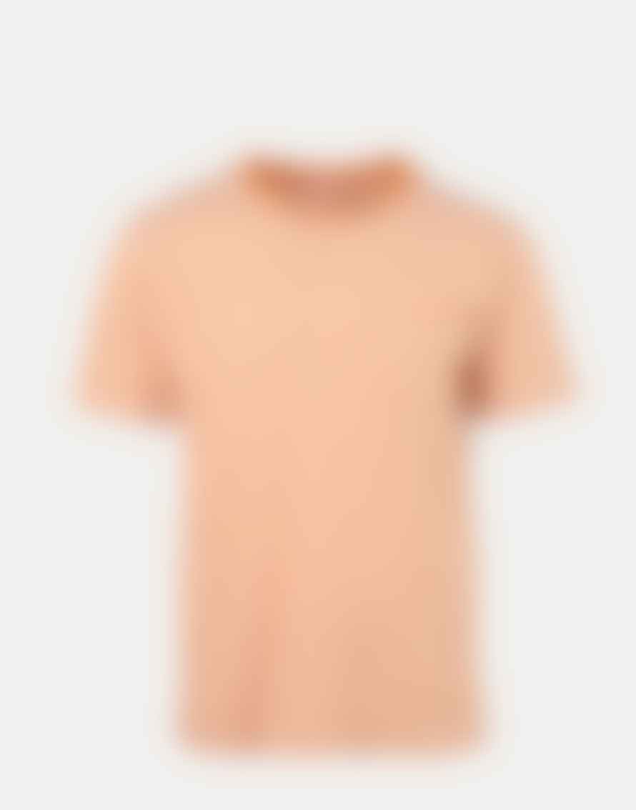 Armor Lux T Shirt Héritage - Coton & Lin - Orange Rusty & Nature