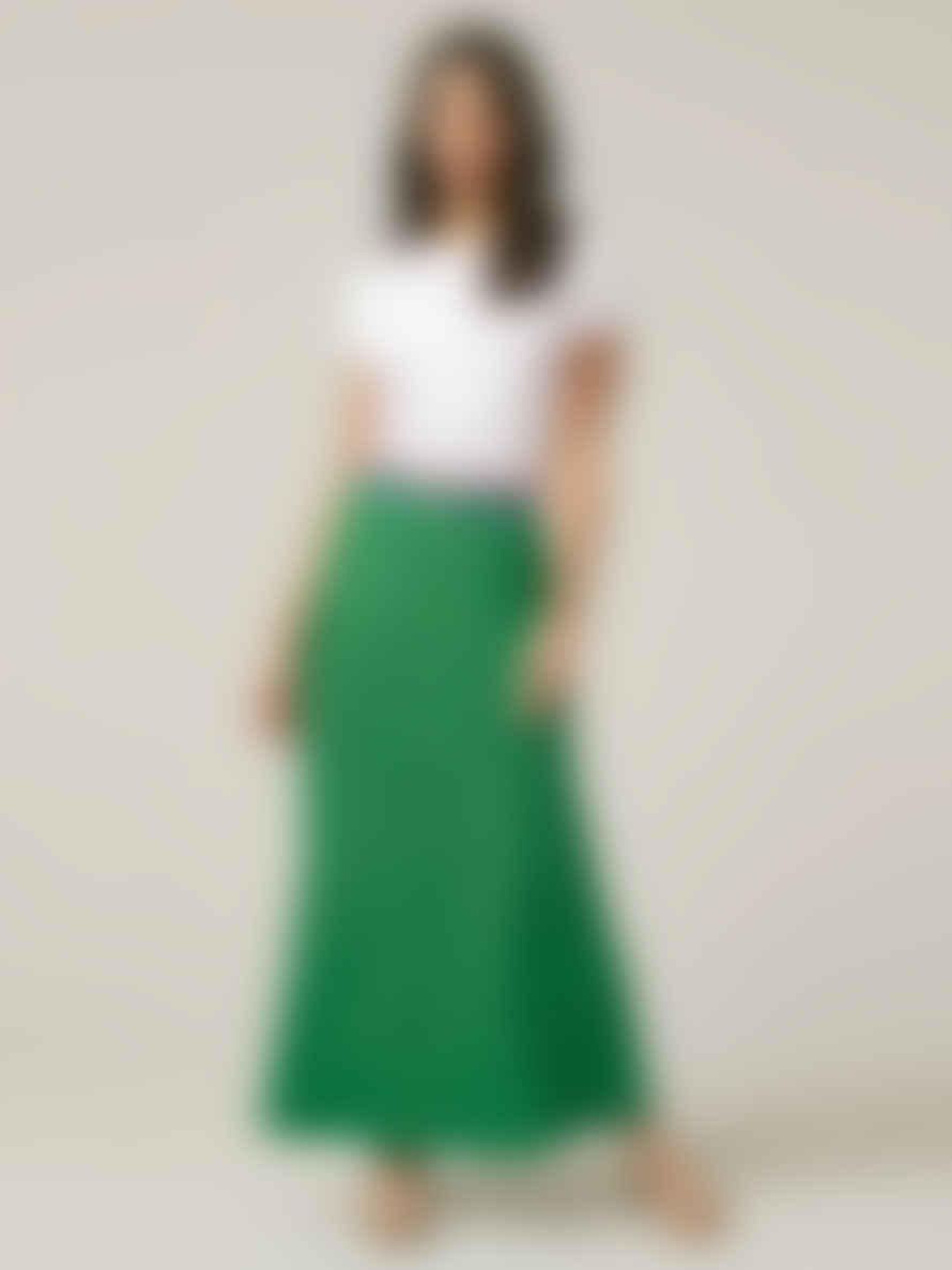 Nooki Design Emerald Green Camila Bias Cut Skirt