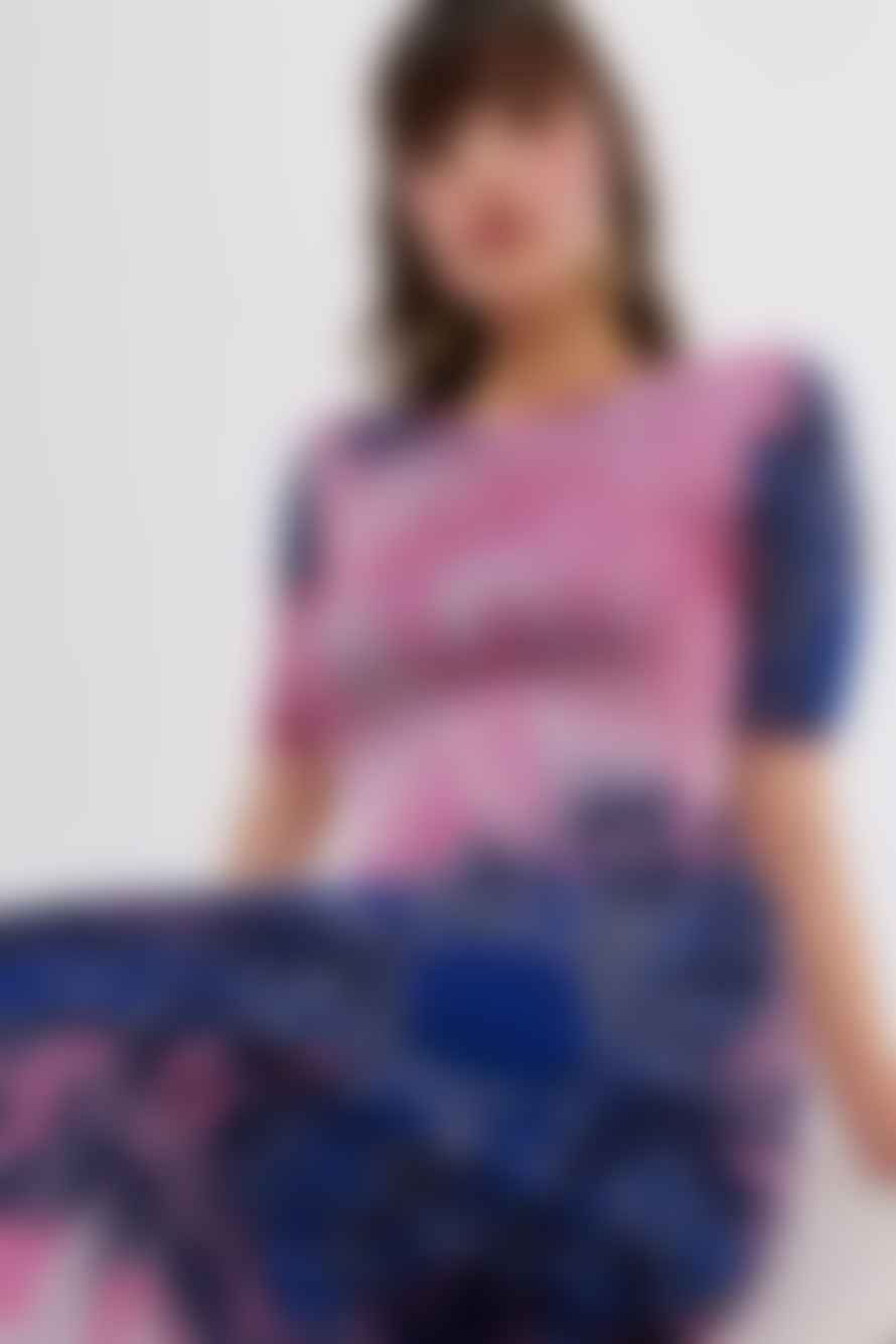 Hayley Menzies Scoop Back Dress Tie-Dye Pink & Blue