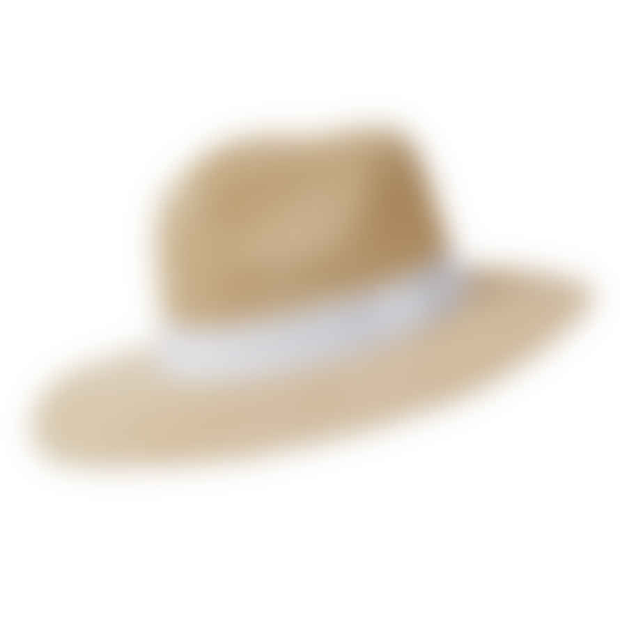 Somerville Panama Hat - Natural Paper With White Band