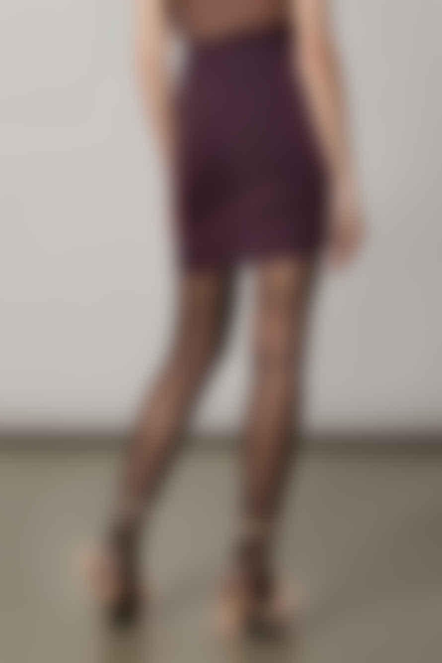 Patrizia Pepe Blazon Purple Drawstring Skirt
