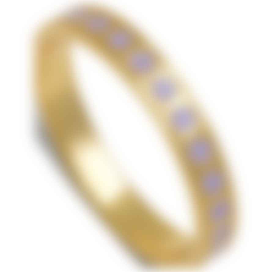 LULU Copenhagen Pattern Ring gold plated - Purple