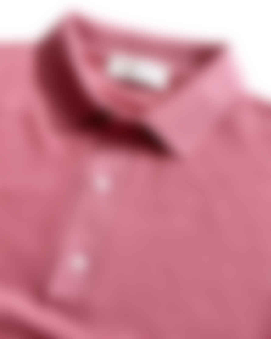 FILIPPO DE LAURENTIIS Confetto Red Knitted Supima Cotton Polo Shirt