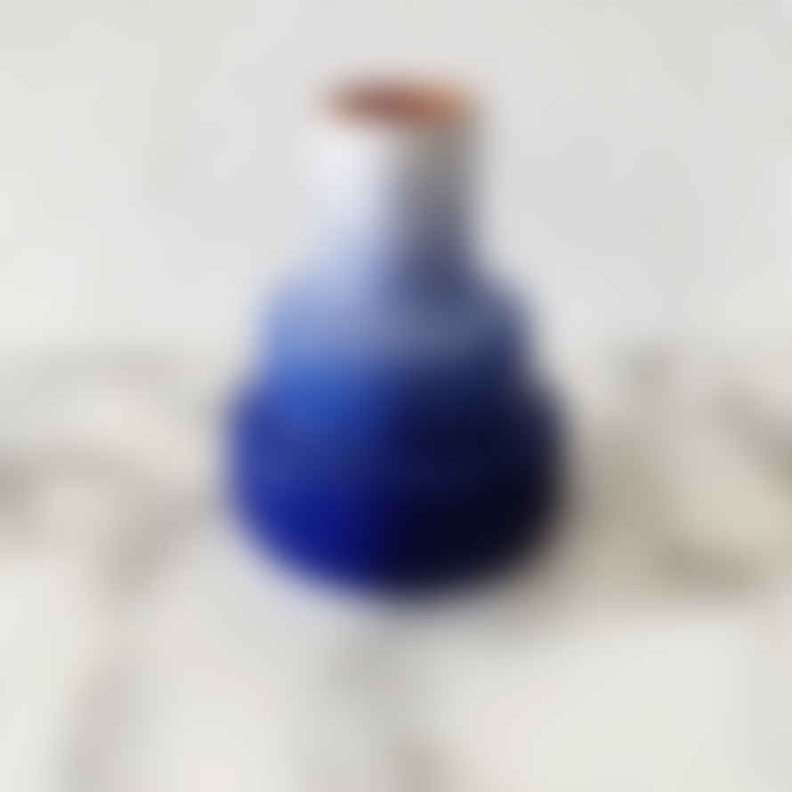 Casa Cubista Spray Stepped Vase Bleu 
