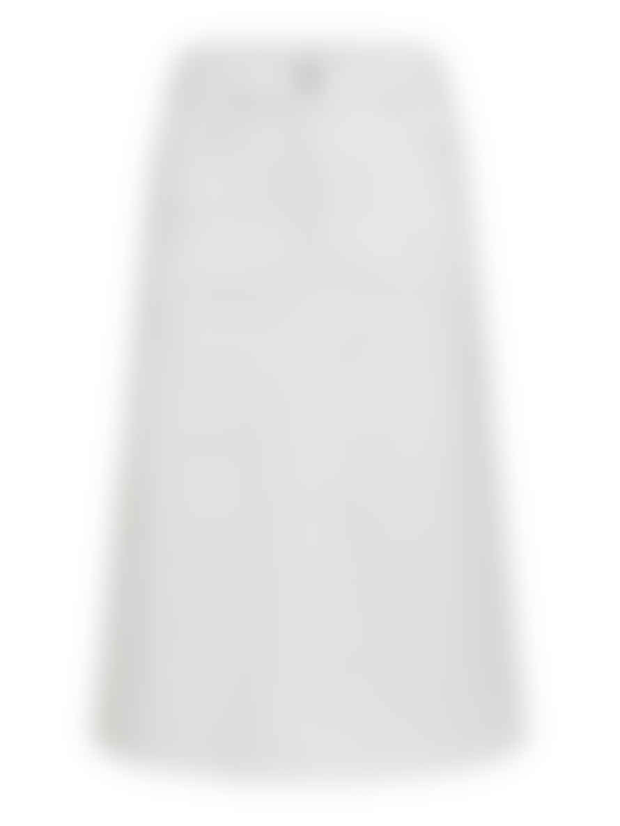 Selected Femme Slfvinnie Midi White Denim Skirt