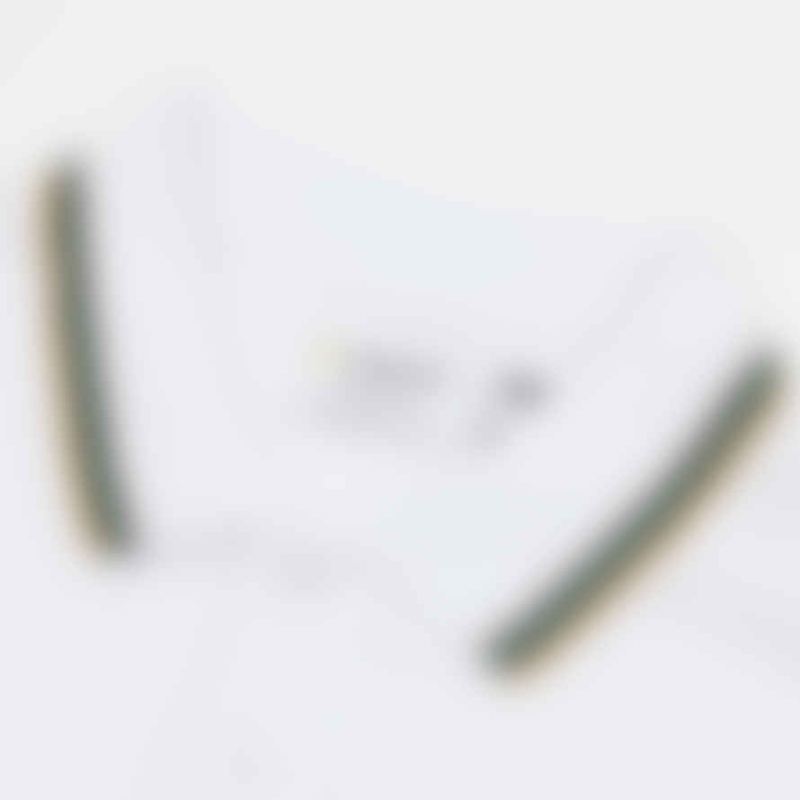 Farah Alvin Tipped Collar Short Sleeve Polo Shirt In White