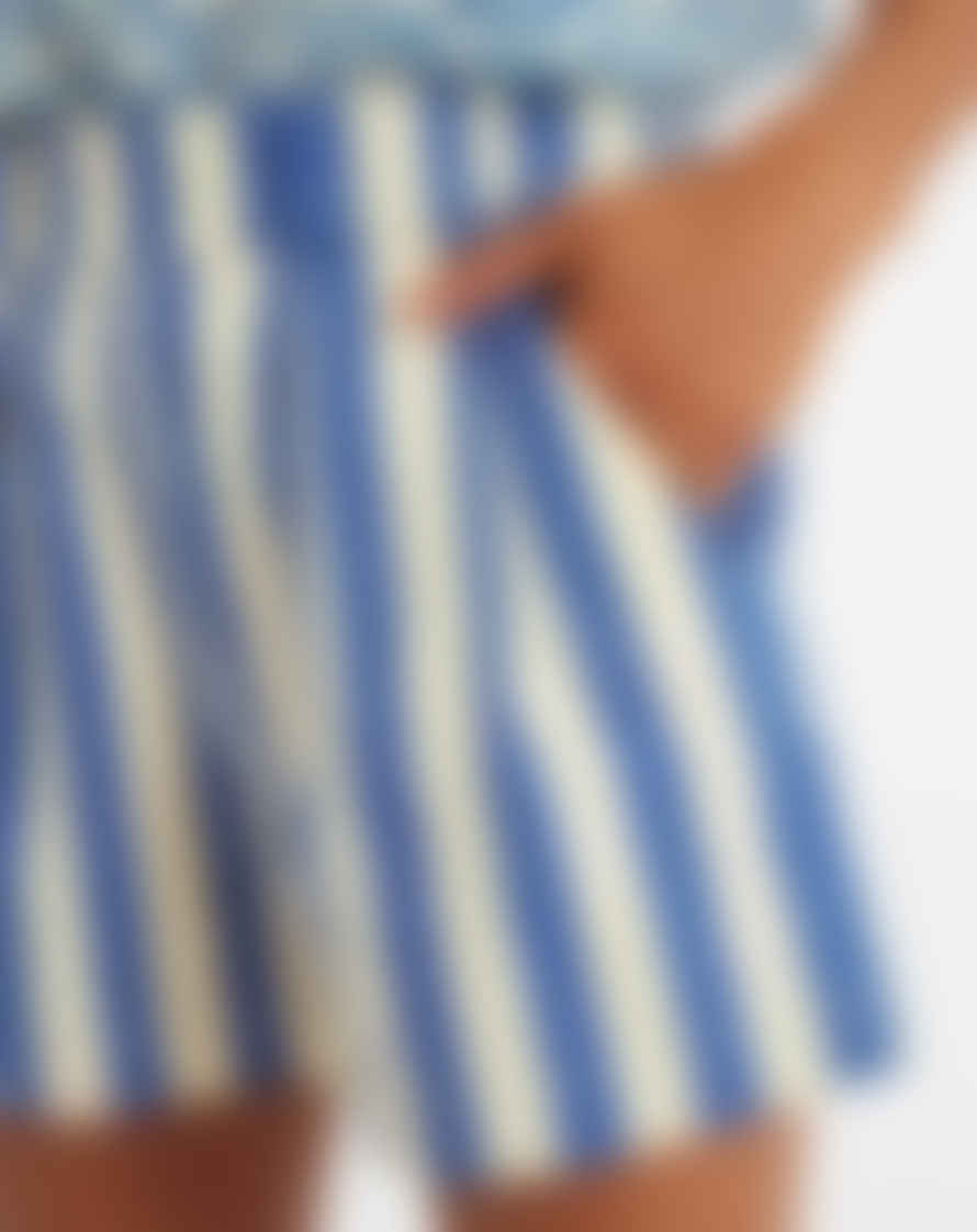 Lilac Rose Louche Hilton Shorts In Deck Stripe Blue