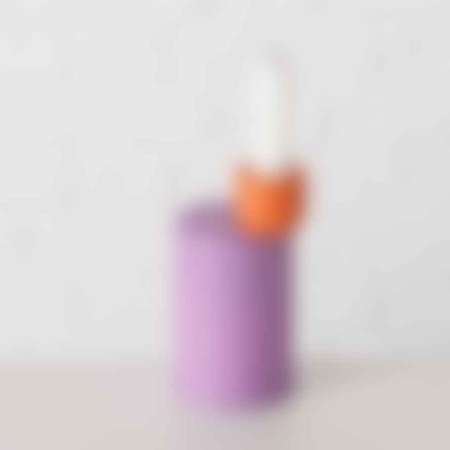 &Quirky Colour Pop Coulari Purple & Orange Candle Holder