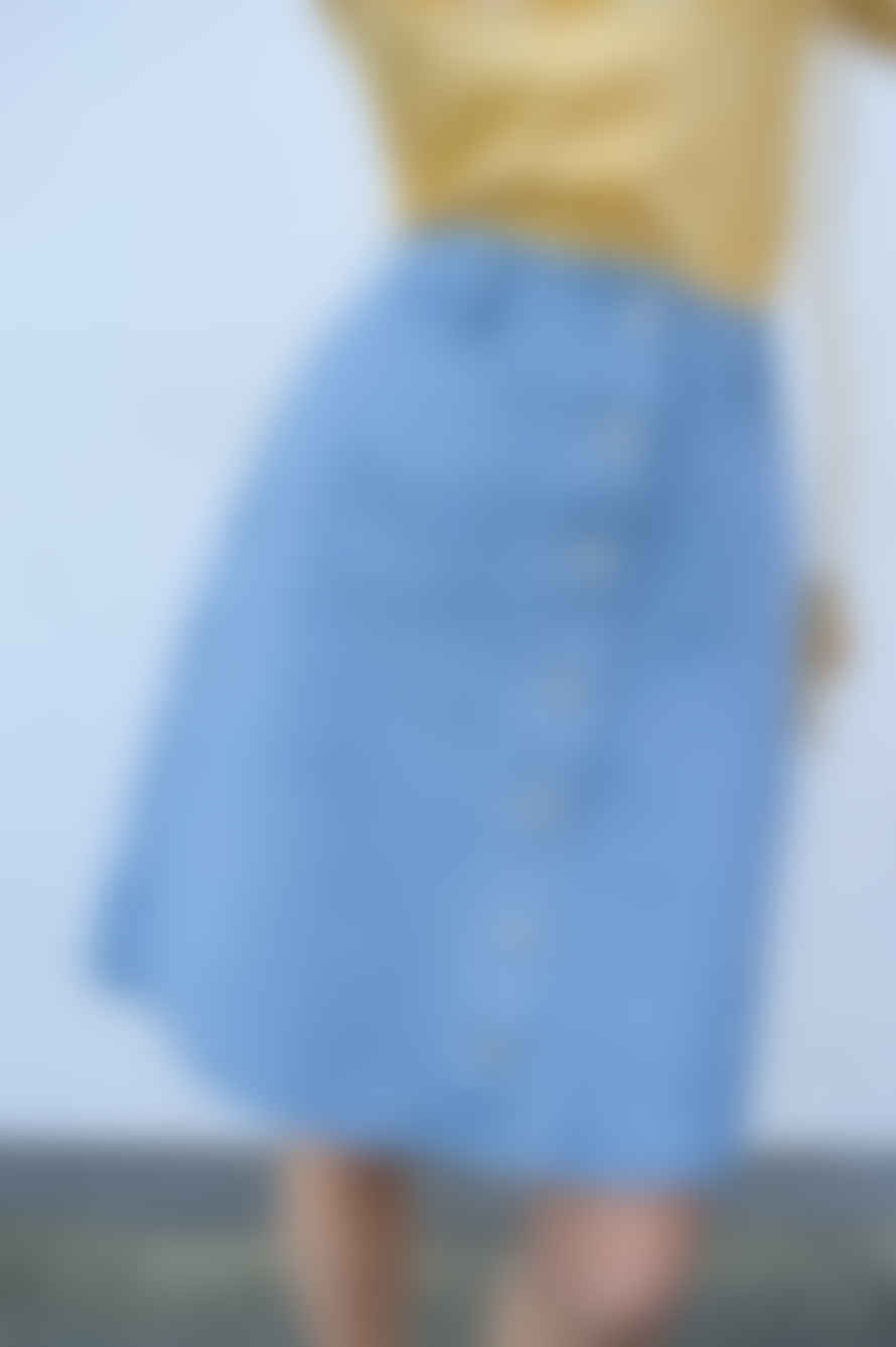 Numph Nilla Light Blue Denim Skirt