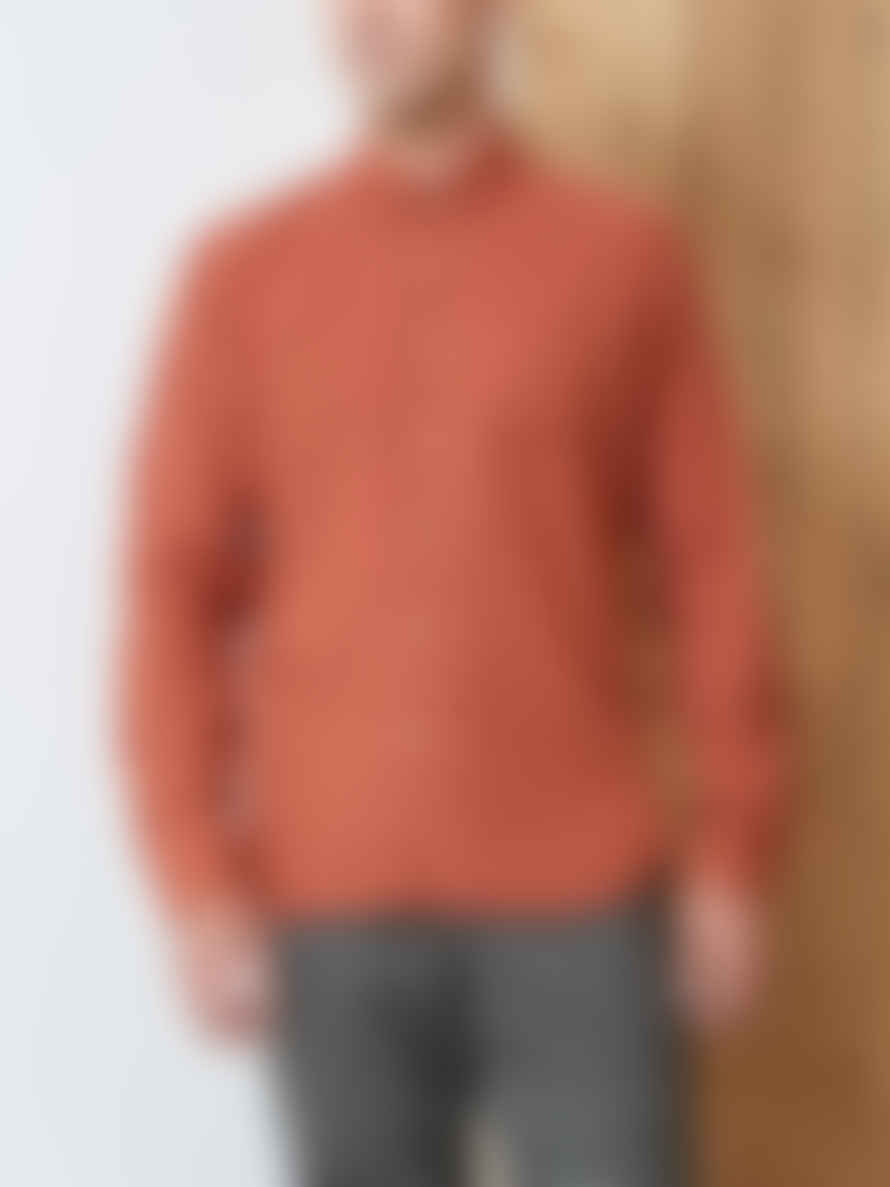 Oliver Spencer Eton Collar Shirt Burnt Orange