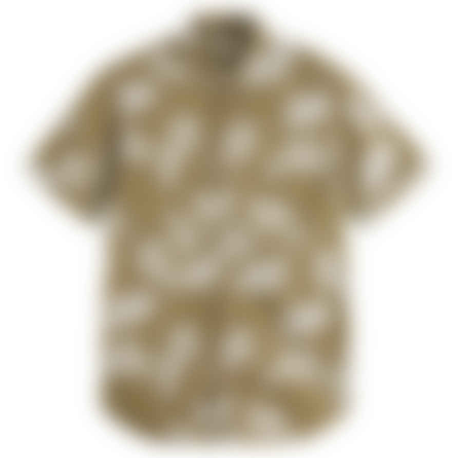 Scotch & Soda Leaf Print Shirt Khaki