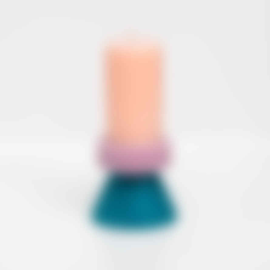 Yod & Co. Stack Candle Tall - Blush/ Pastel Purple/ Teal