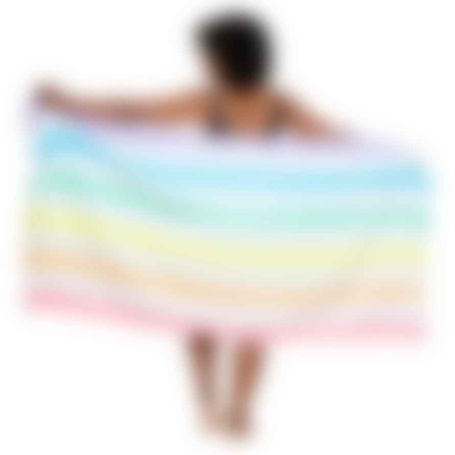 Dock & Bay Quick Dry Towel Beach Summer Pastel Rainbow Print Size XL