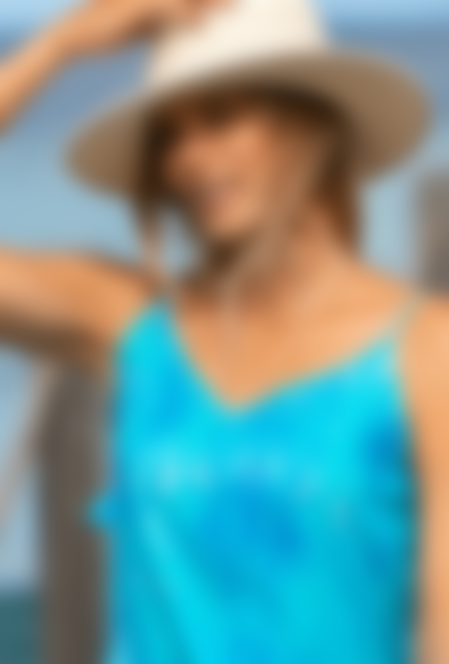 Sophia Alexia Turquoise Wave Mini Sun Dress