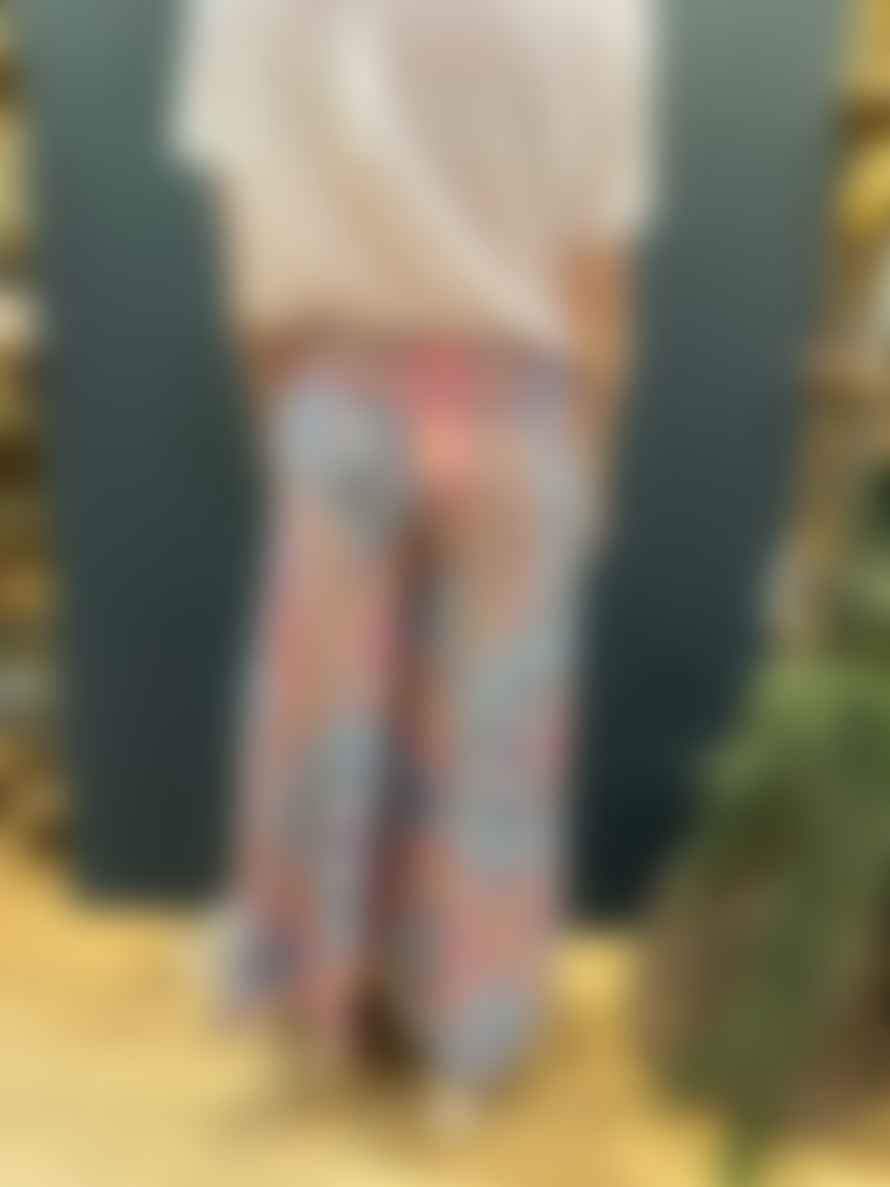 LUNA LLENA Tiffany Printed Viscose Summer Trousers  
