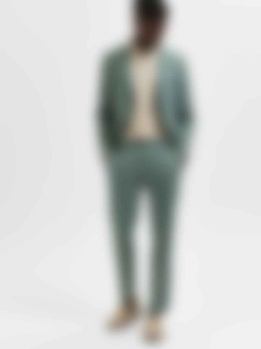 Selected Homme Selected - Pantalon De Costume En Lin Vert Eau