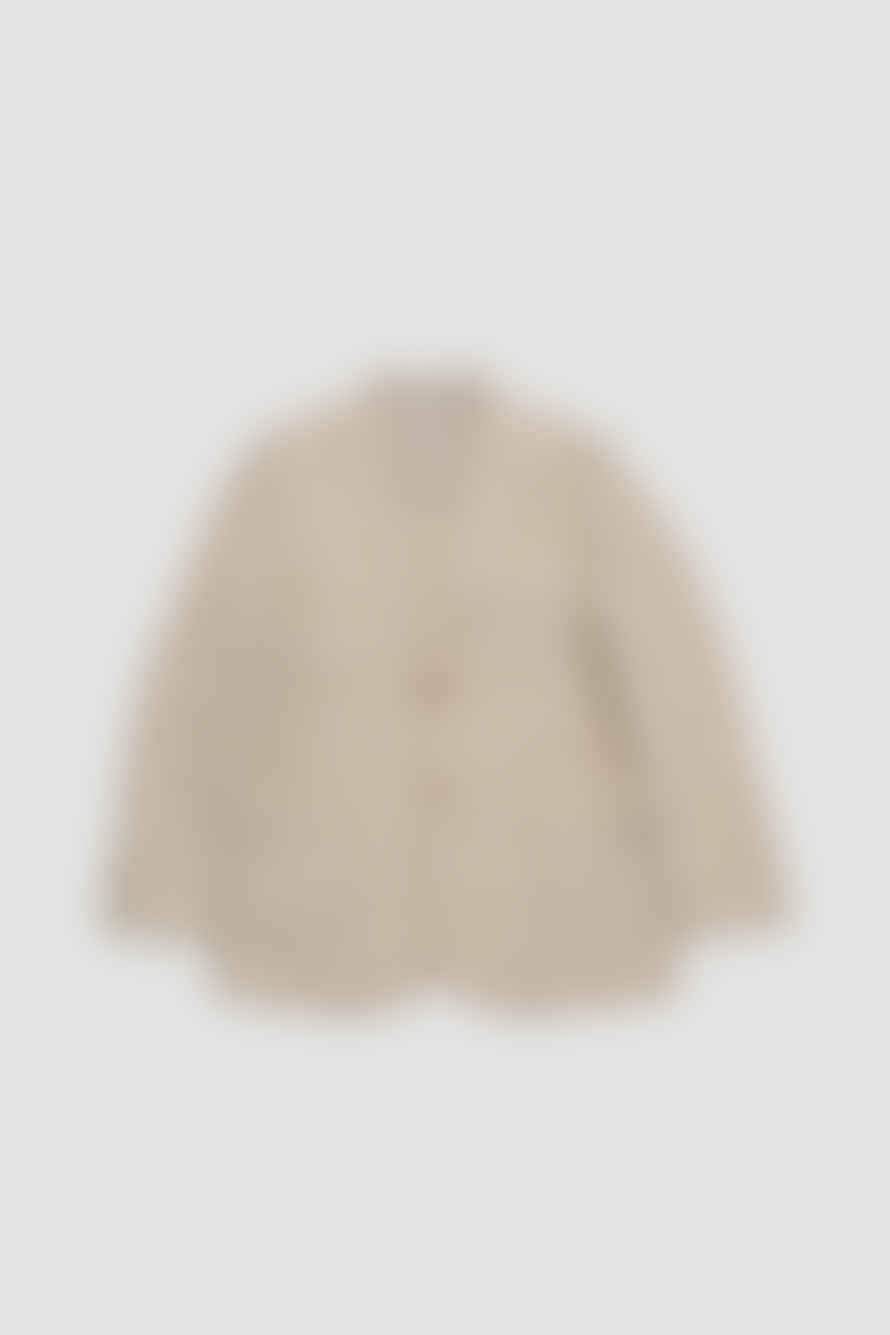 Beams Plus Cotton/wool/linen Check 3 Button Comfort Jacket Natural