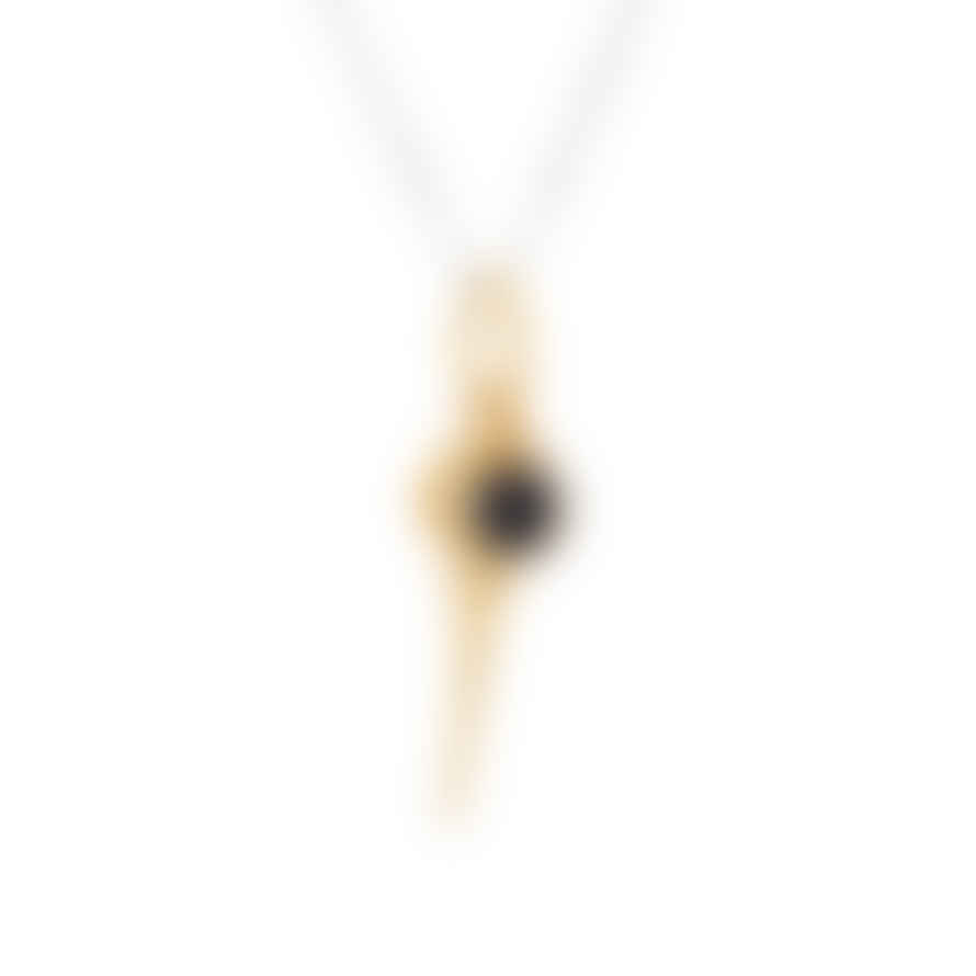 CollardManson Wdts Bird Skull Necklace- Gold/onyx