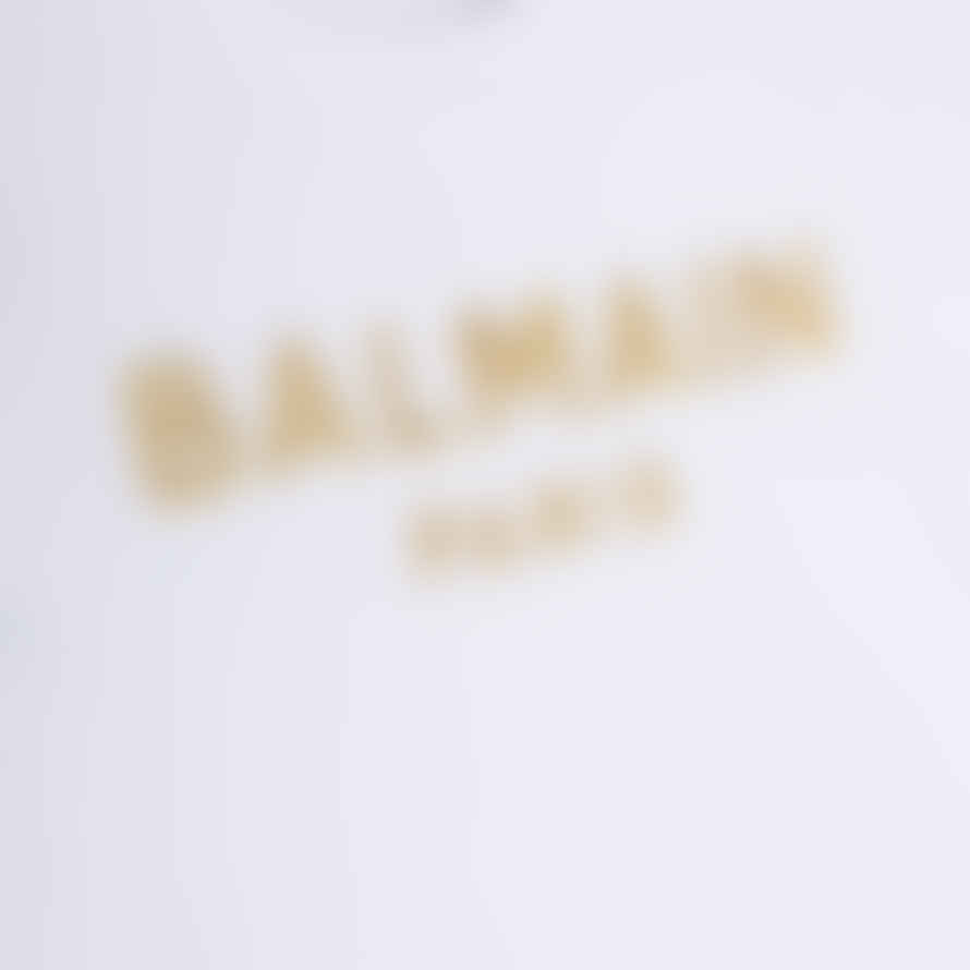 Balmain Kids White Girls Embroidered Gold Logo Dress