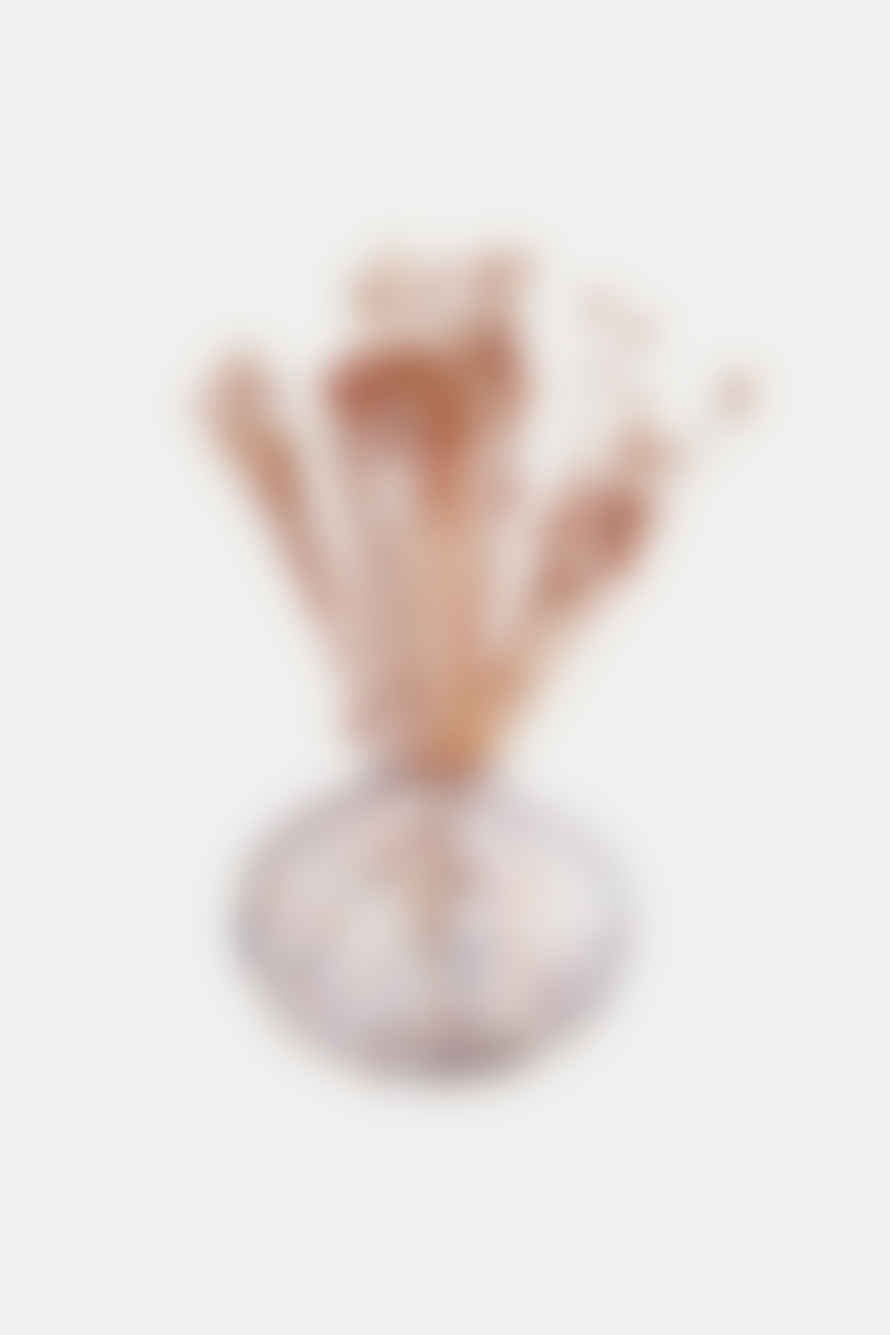 Madam Stoltz Orange Blue White Clear Glass Vase
