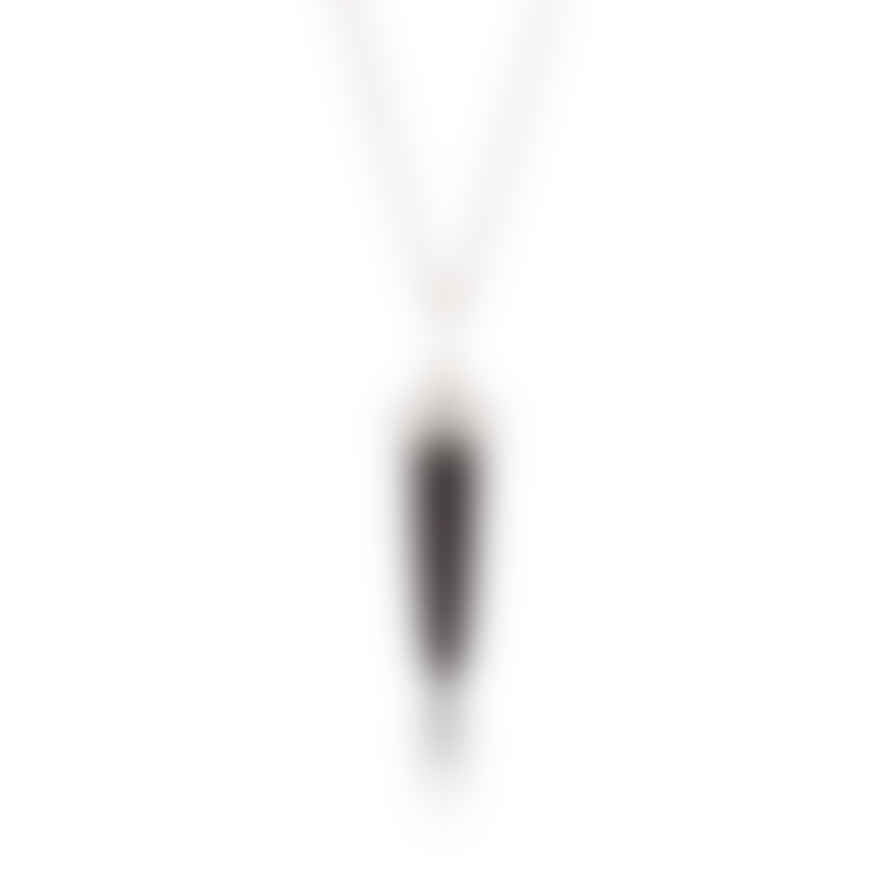 Scream Pretty  Black Spike Necklace with Slider Clasp Silver