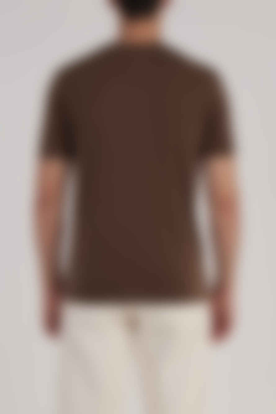 Daniele Fiesoli Brown Cotton Silk Round Neck T Shirt 