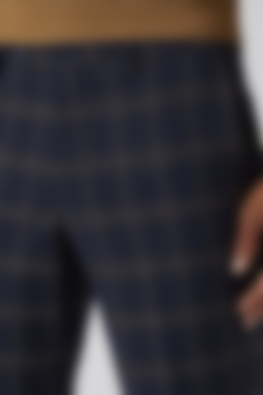 Remus Uomo Navy Check Trouser