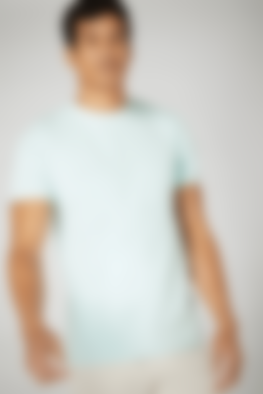 Remus Uomo Turquoise Tapered Fit Cotton Stretch T Shirt 