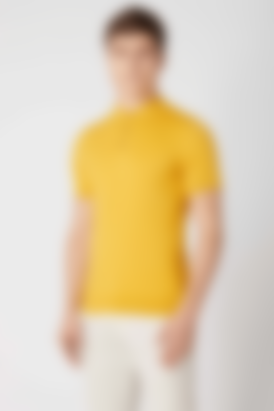 Remus Uomo Yellow Slim Fit Cotton S/s T Shirt 