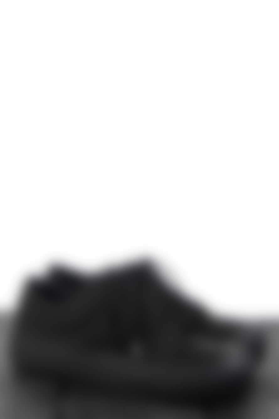 Hannes Roether Black Leather Mesh Low Tops Sneakers
