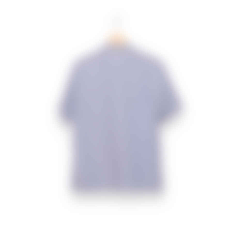 Universal Works Road Trip Shirt Emb Poplin Stripe Navy/white P28062