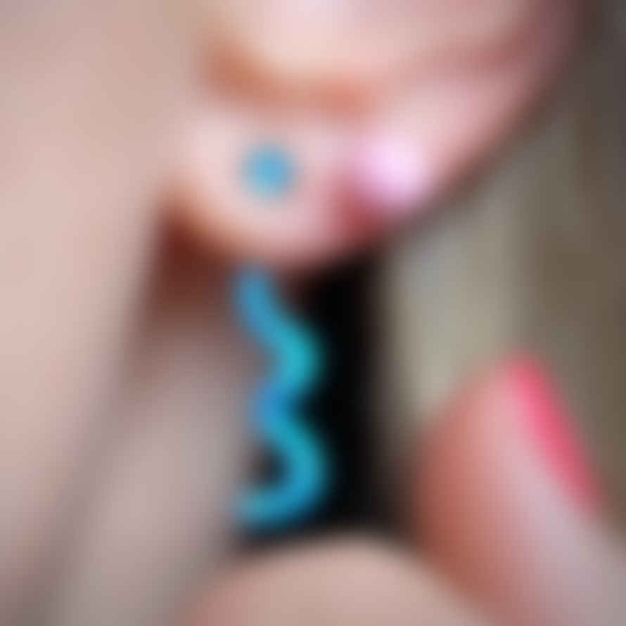 LULU Copenhagen Blue Bling Crystal Earring