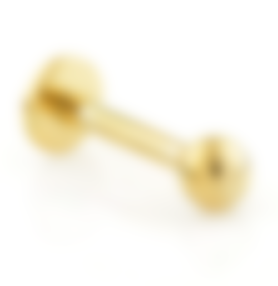Last Night I Dreamt Wbj Yellow Gold Threadless Ti Micro Labret With Pop In Ball