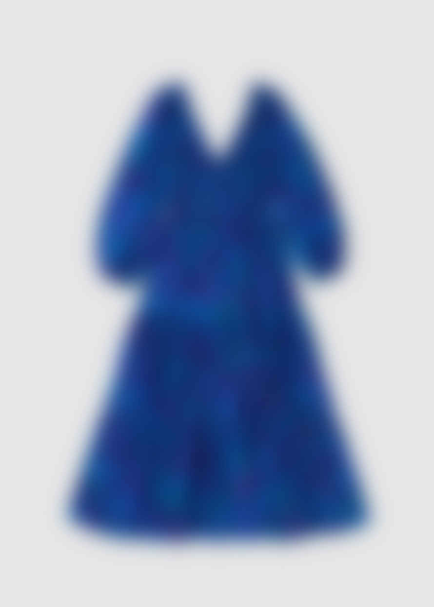 Rixo  Womens Brooke Shirred Maxi Dress In Looking Glass Blue