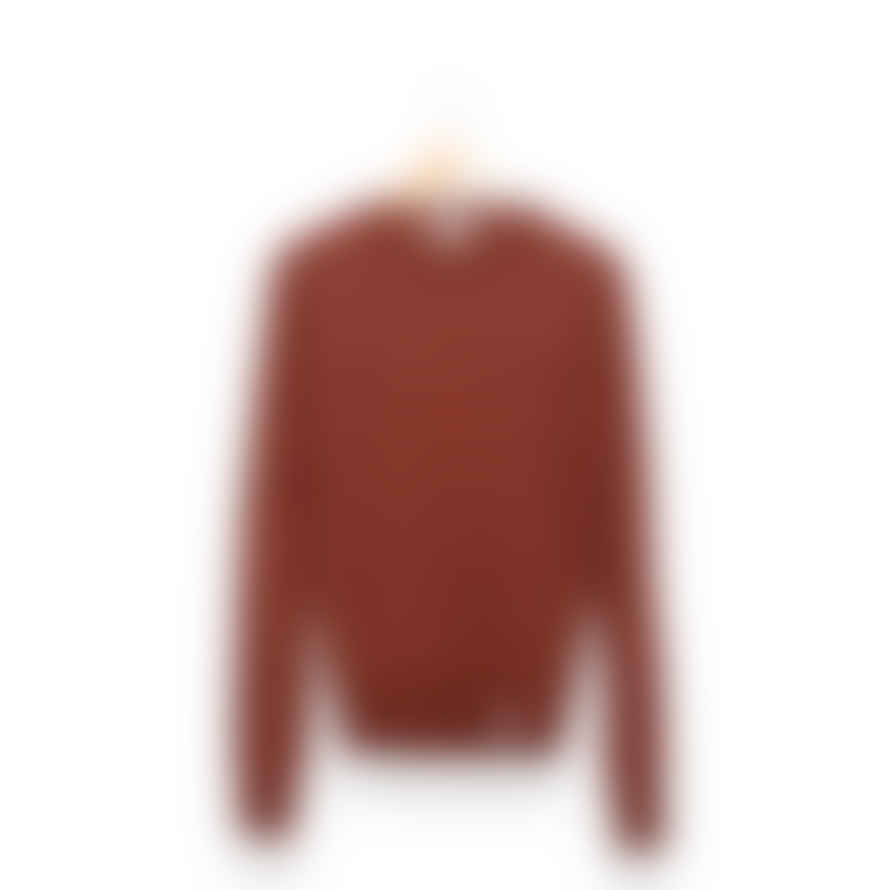 Brooksfield Crew Sweater Linen Blend Ruggine