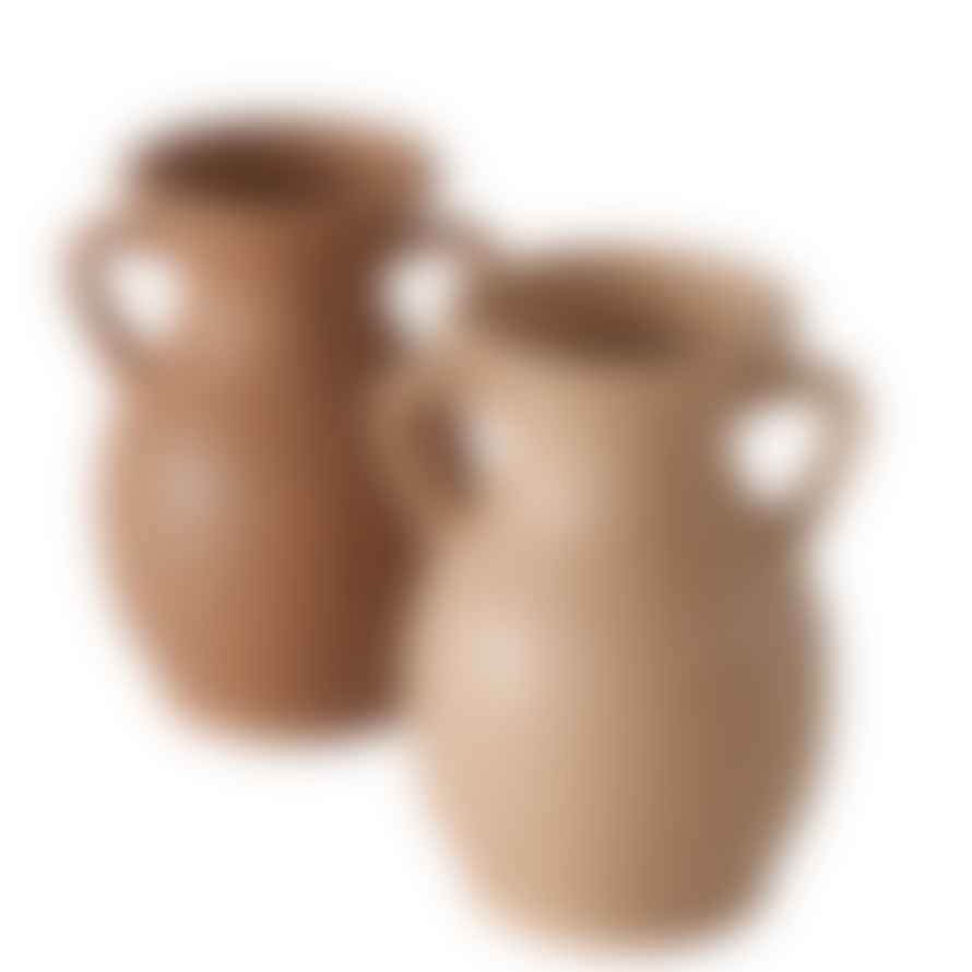 &Quirky Samra Hand Crafted Jar Pots : Brown or Light Brown
