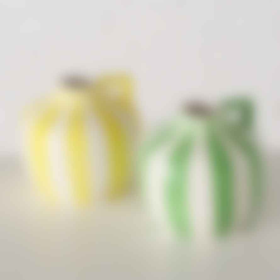 &Quirky Colour Pop Striped Bottle Vase : Yellow or Green