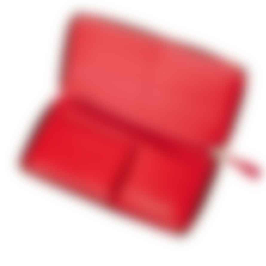 Comme Des Garcons Red Logo Printed Wallet 