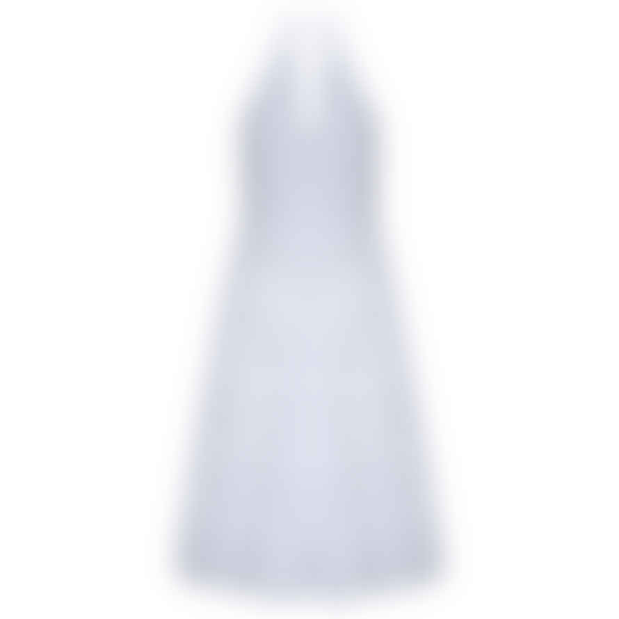 120% Lino Halter Neck Dress in White