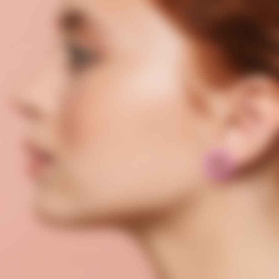 Natalie Owen Purple Daisy Flower Stud Earrings