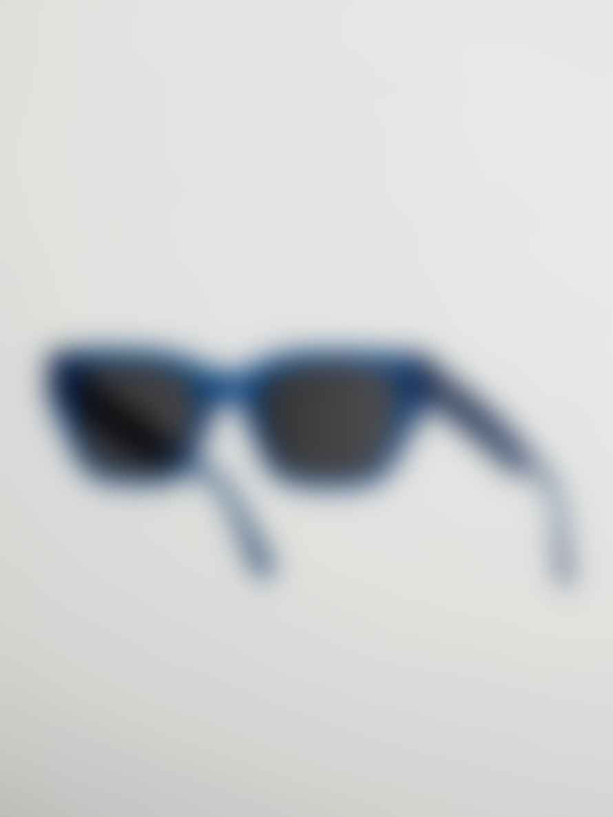 Monokel Eyewear Memphis Blue - Grey Solid Lens Sunglasses 