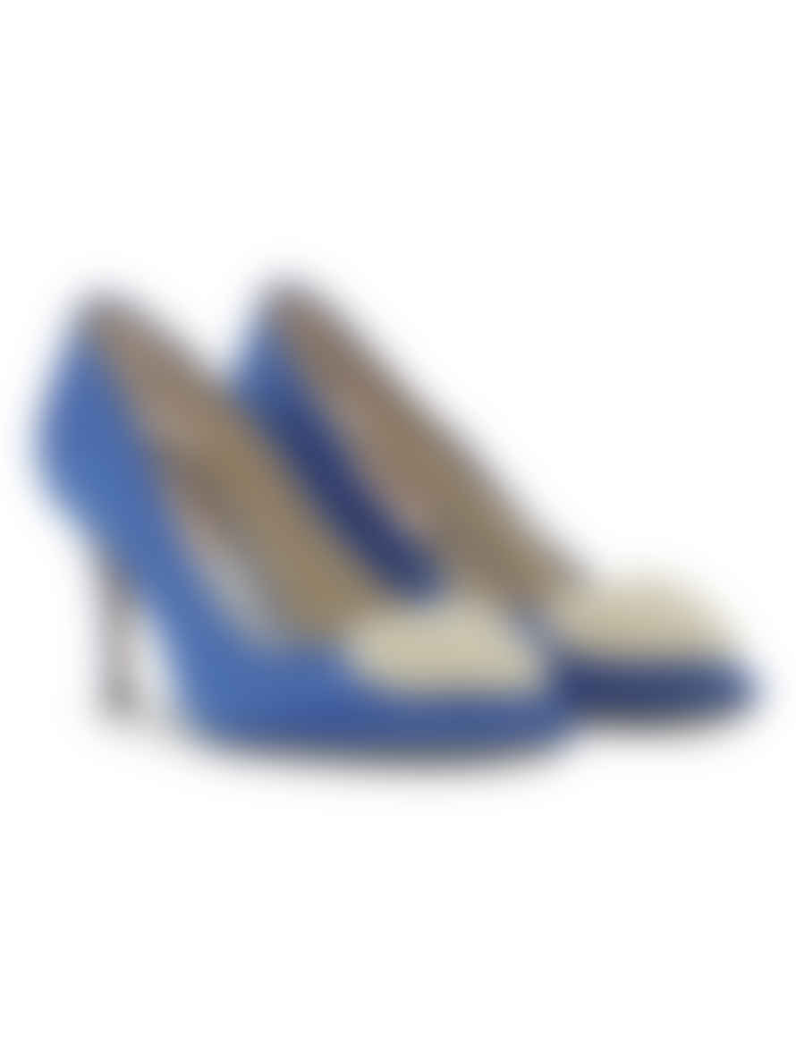 Custommade Aljo Pearl Heart Royal Blue Sandals