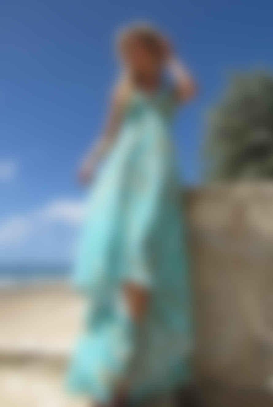 Sophia Alexia Ibiza Dress In Aqua Pebbles