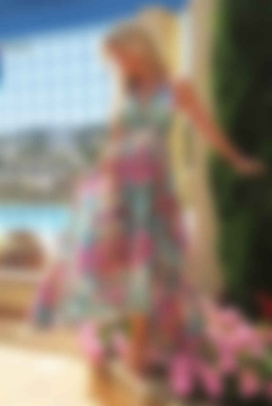 Sophia Alexia Ibiza Dress In Liquid Painbow