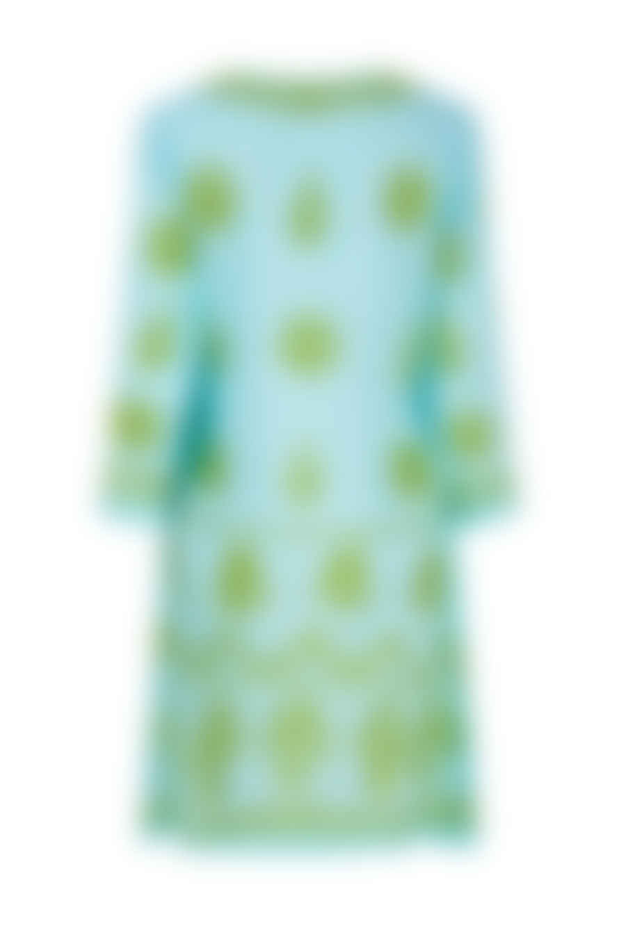 Pranella Aggie Dress - Aqua/lime