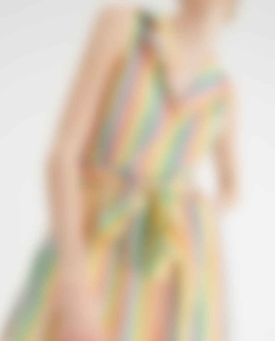 Compania Fantastica Stripe Sleeveless Shirt Dress