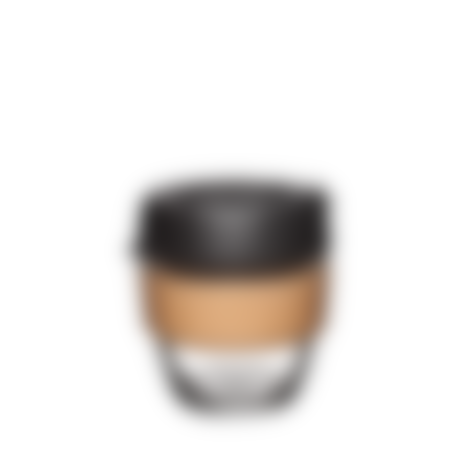 KeepCup Black Glass Coffee Cup with Cork Band 