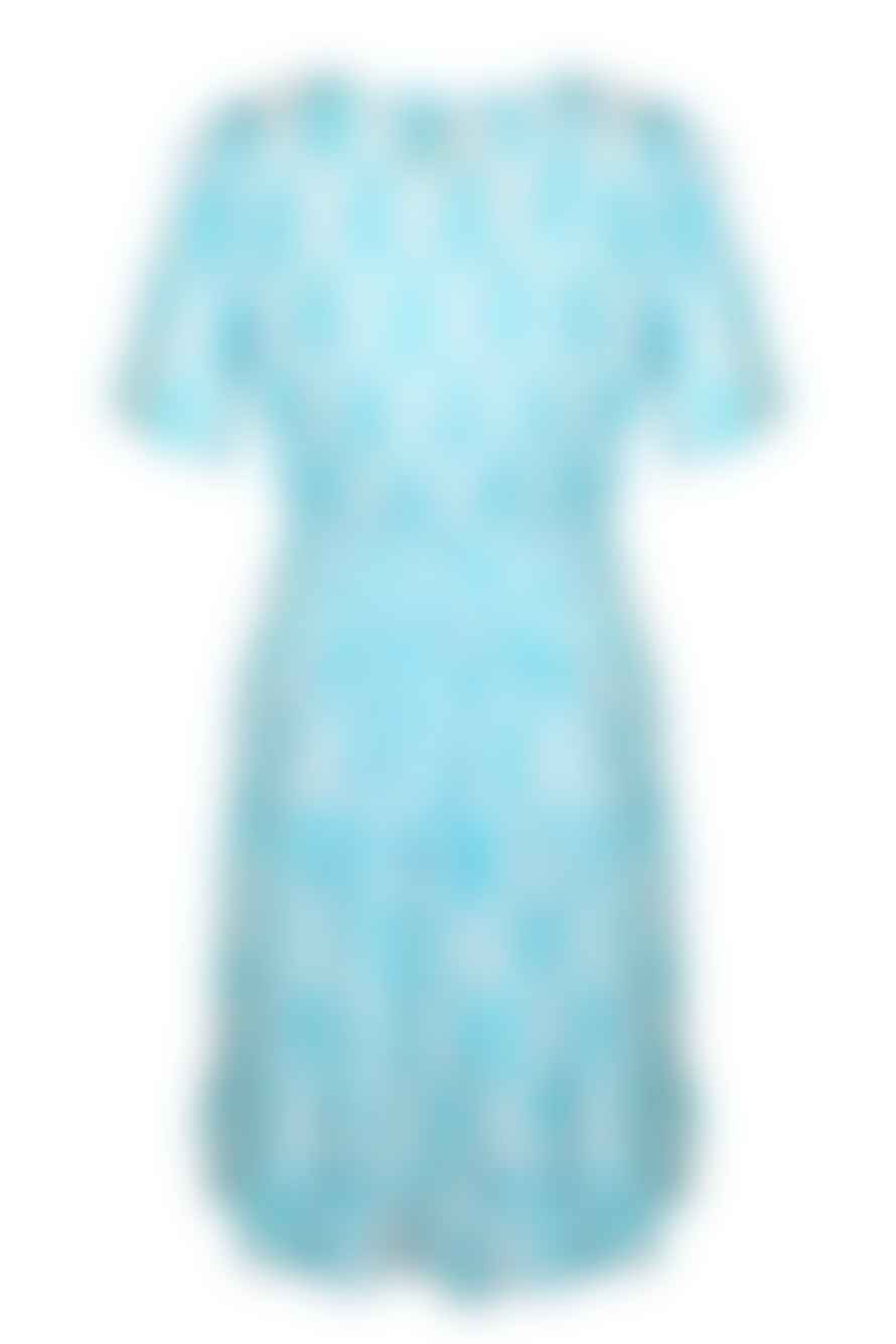 Sophia Alexia Mini Aquamarine Dream Ruffle Wrap Dress