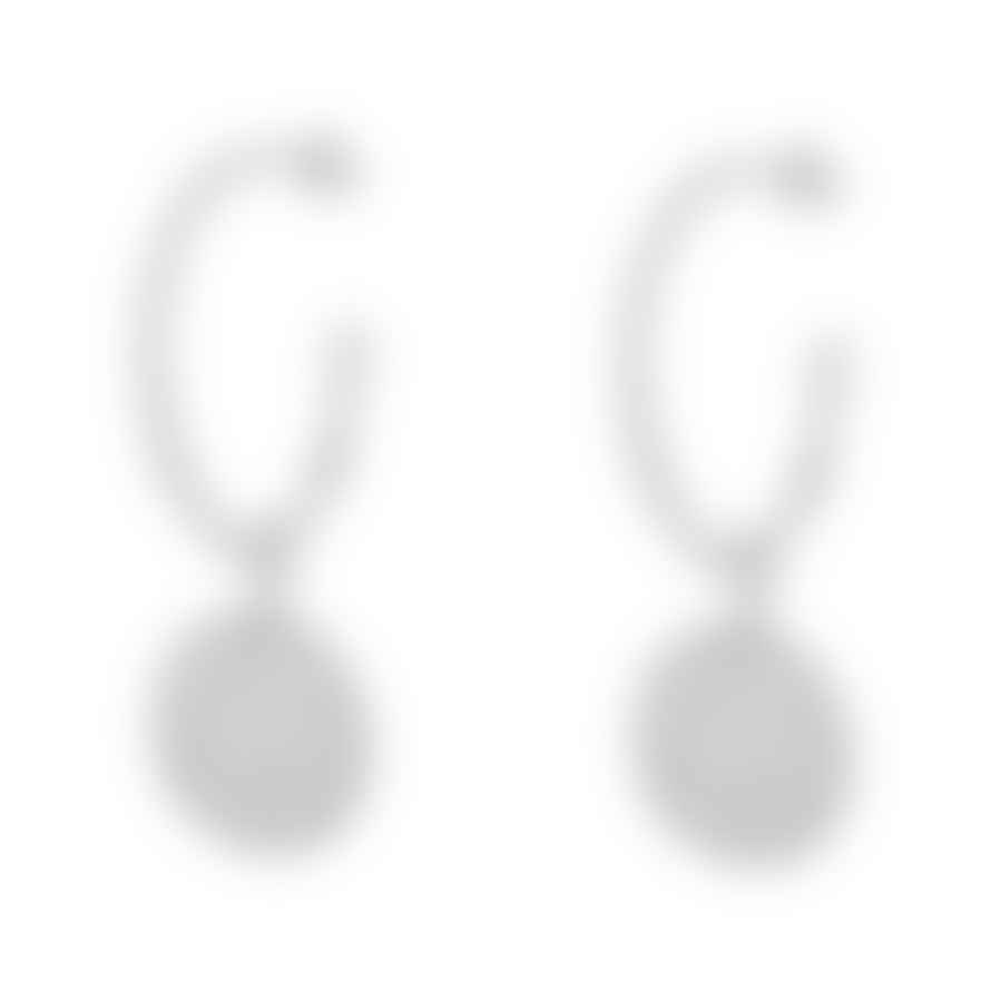 Ashiana Esmeralda Silver Hoop Earrings