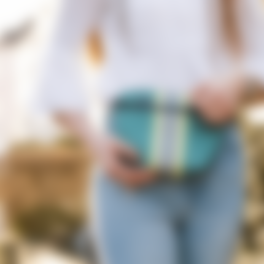 Remember Hip Or Crossbody Bag Weather Resistant Polyester In Petrolio Design